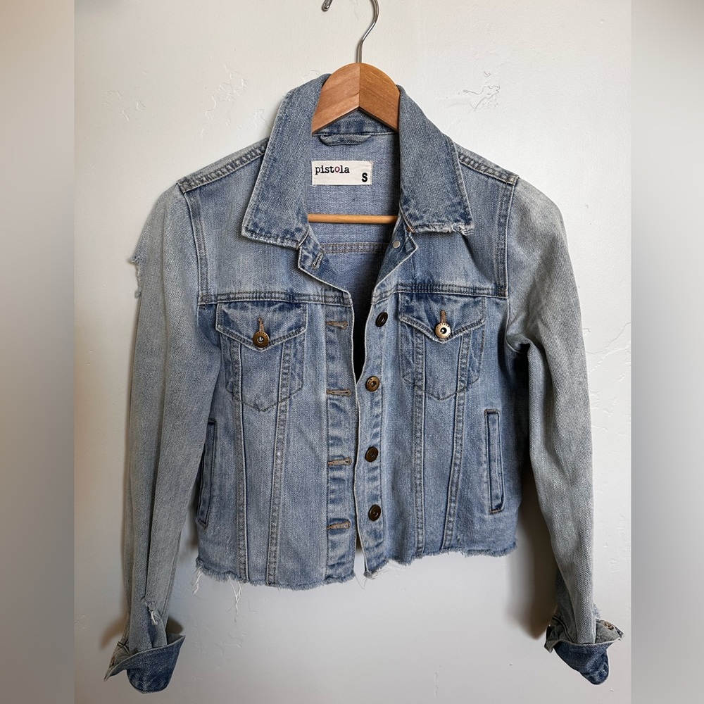 Pistola cropped denim jacket